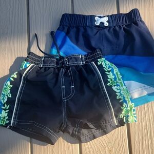 12m And 18m Kids' Floral and Striped Swim Shorts Set